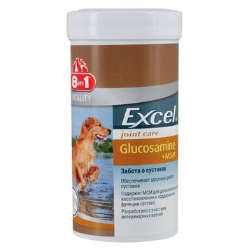 Вітаміни 8in1 Excel «Glucosamine + MSM» для собак, 55 шт (для суглобів) 661024 /124290  MSM фото
