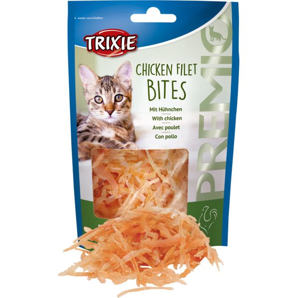 Ласощі Trixie Premio Chicken Filet Bites для котів сушене куряче філе 50 г 42701 фото