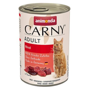 Вологий корм Animonda Carny для дорослих котів, з яловичиною, 400г AM-83723 фото