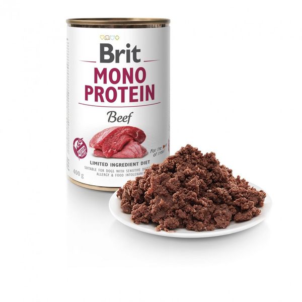 Вологий корм Brit Mono Protein Beef для собак, з яловичиною, 400 г 100831/100057/9766 фото