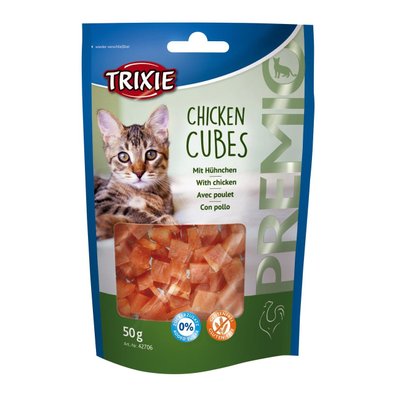 Ласощі Trixie Premio Chicken Cubes для котів кубики з куркою 50 г 42706 фото