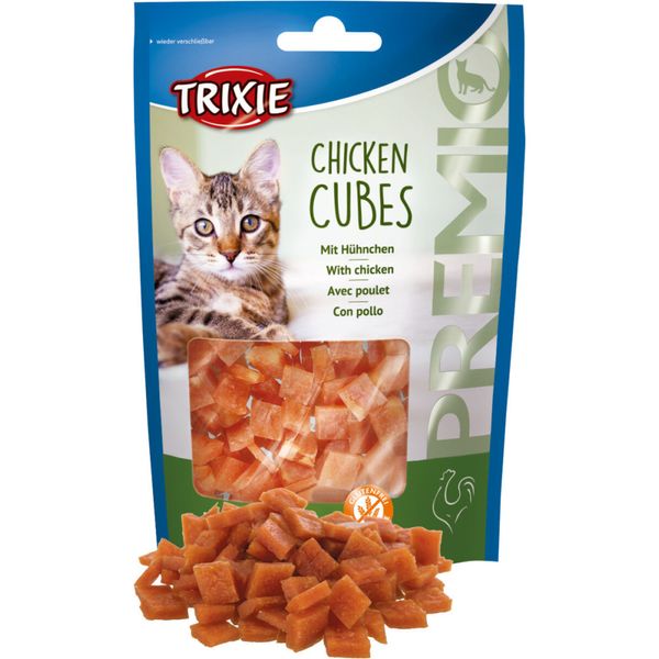 Ласощі Trixie Premio Chicken Cubes для котів кубики з куркою 50 г 42706 фото