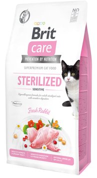 Сухий корм Brit Care Cat GF Sterilized Sensitive для стерилізованих котів з чутливим травленням, з кроликом, 7кг 171289/0754 фото
