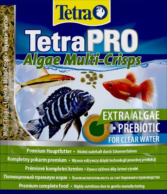 Корм Tetra PRO Algae Multi-Crisps для травоїдних риб, з овочами, 12 г (чіпси) 149397 фото