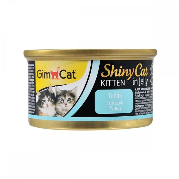 Вологий корм GimCat Shiny Kitten для кошенят, тунець, 70 г G-413150/413358 фото